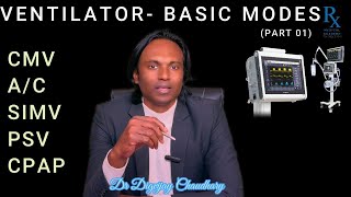 VENTILATOR BASIC MODES PART 01- by Dr Digvijay (Rustam Sir)-VC, PC, CMV, A/C, SIMV, PSV, CPAP ETC