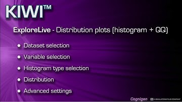 KIWI™ 3 ExploreLive Tutorial - Distribution Plots (histogram + QQ)