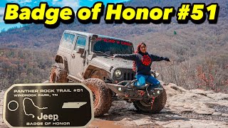 We thought it was going to be a difficult Trail  Panther Rock Badge of Honor 51 with @JeepLikeLuna