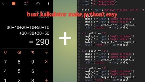 Cara membuat kalkulator sederhana dengan bahasa python