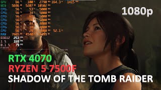 Ryzen 5 7500F + RTX 4070 в Shadow of the Tomb Raider