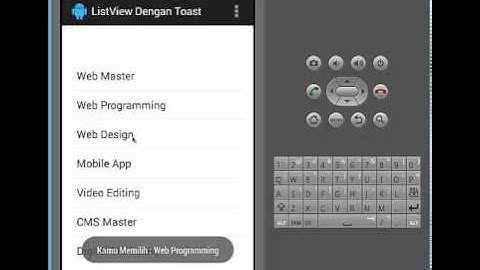 Cara Membuat ListView Dengan Toast di Android
