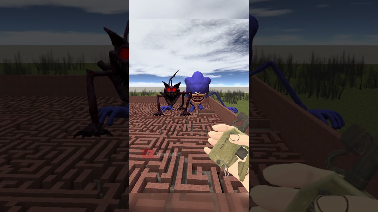 Гигантский Соник против Кота в подгузнике в лабиринте 💀 