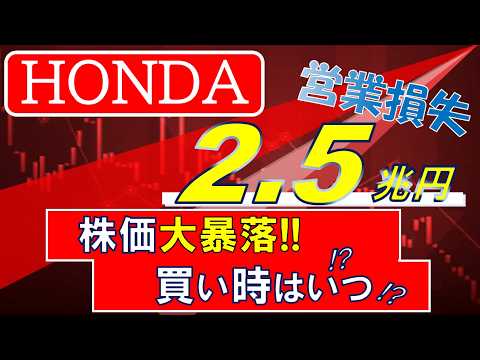 [銘柄分析]本田技研工業(7267) 2.5兆円損失で株価大暴落‼買い時は!?