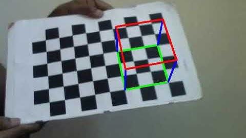 Draw cube using openCV and chess board