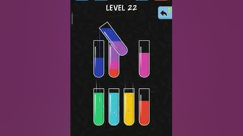 Water Color Sort Level 22 Puzzle Android Game Play 2021 || BOT GAMEPLAY #shorts
