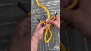 The insertion method of three-strand rope loop