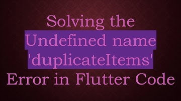 Solving the Undefined name 