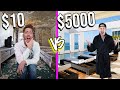 $10 VS $5,000 HOTELS! *Budget Challenge*
