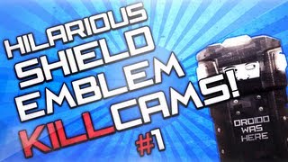 Black Ops 2 Hilarious Shield Emblem Killcams and Reactions #1!