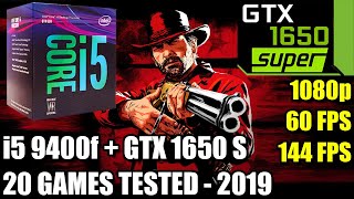 i5 9400f paired with GTX 1650 SUPER - Enough For 60 FPS? - 20 Games Tested - Late 2019 - 1080p