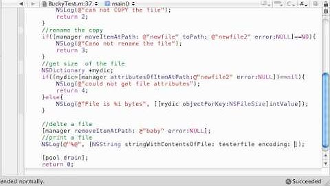 Objective C Programming Tutorial - 63 - Deleting and Printing Files