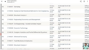 Degree 4th Sem Remedial Time Table | GTU Winter 2022 Exam