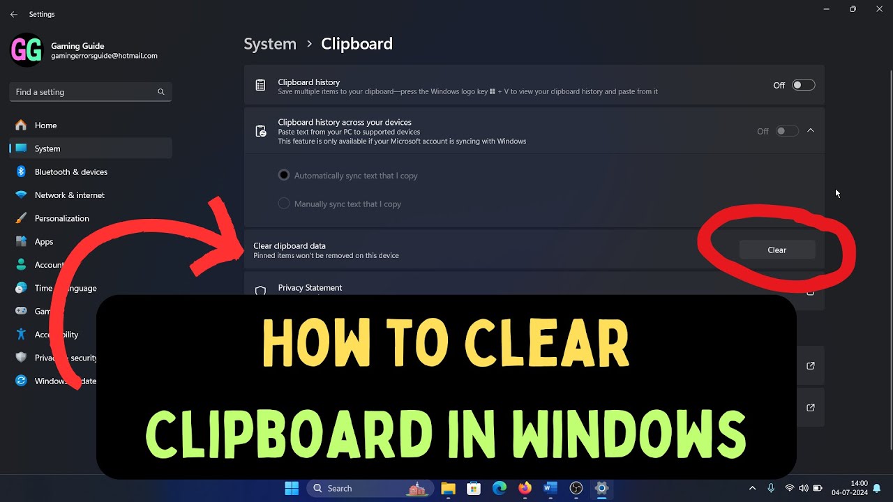 How to Clear Clipboard in Windows 11