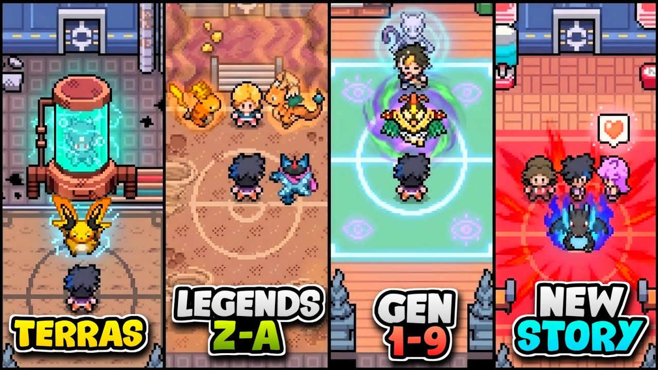 NEW Completed Pokemon GBA ROM With Legends ZA Megas, Gen 1-9