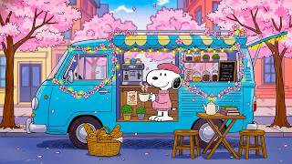 Download Lagu Cherry Blossom Spring Café 🌸 Snoopy Cozy Lofi Mix | Relaxing Chillhop Beats for Work \u0026 Stress Relief MP3