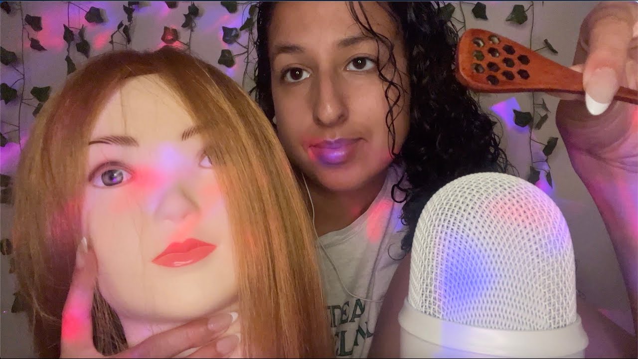 ASMR| Eating your lice with honey spoon💤🍯 (Super tingly mouthsounds & Hairplay) #mouthsounds  #asmr