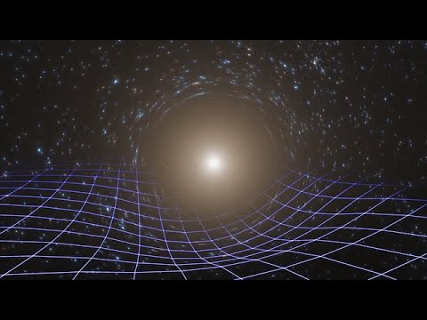 Artist’s impression of massive object distorting spacetime