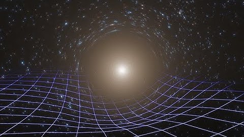 Artist’s impression of massive object distorting spacetime
