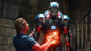 Tony Stark Escapes Rhodey vs Killian fight scene Iron Man 3 2013 Resimi