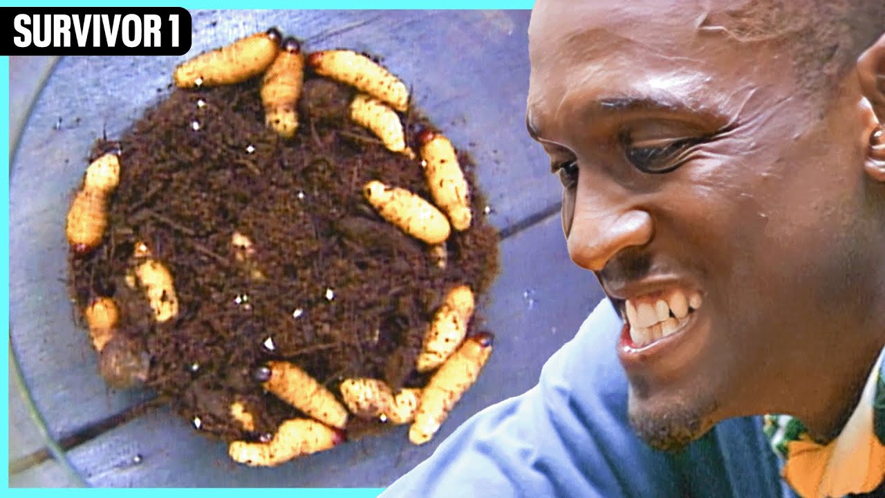 Gervase Fearlessly Devours His Beetle Larvae | SURVIVOR: BORNEO Episode 2 | Immunity Challenge