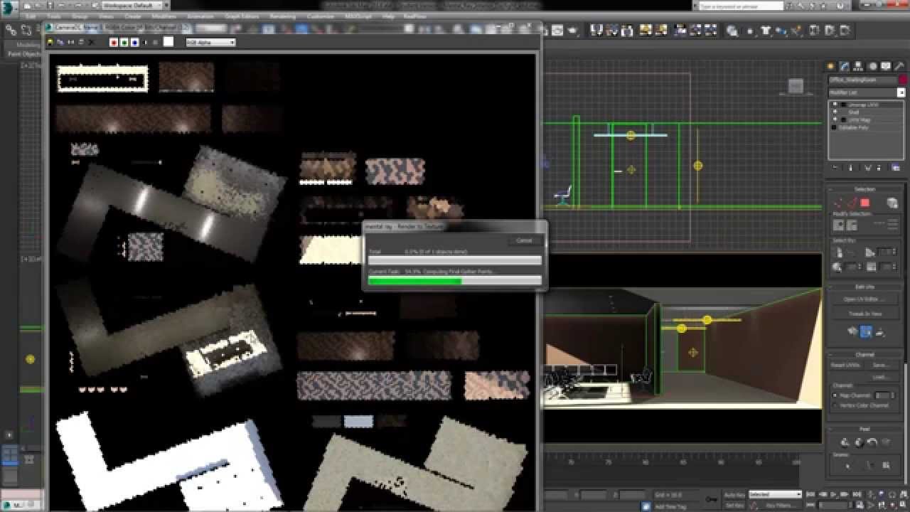 Baking Textures 3DS Max - to Texture - YouTube