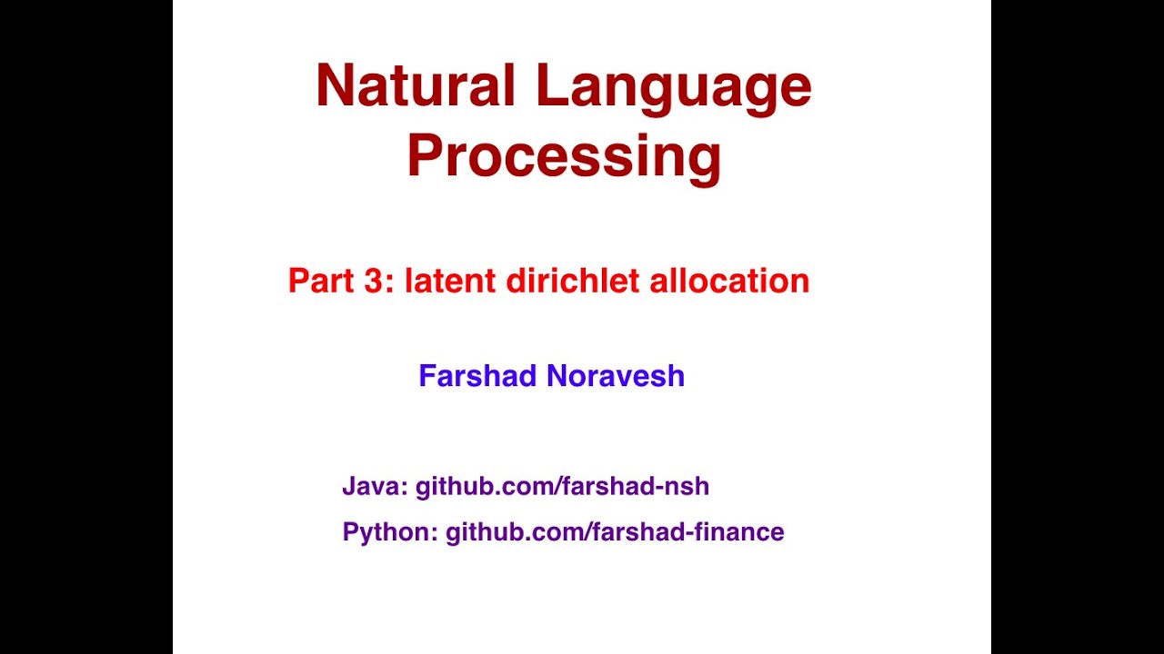 Part 3: latent Dirichlet allocation - YouTube