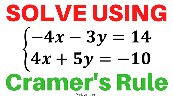 How to Solve a System of Equations using Cramer's Rule | Step-by-Step Tutorial
