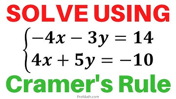 How to Solve a System of Equations using Cramer