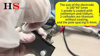 The electrolysis process of titanium electrode for swimming pools salt chlorine machine