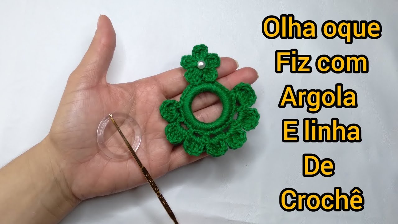 Como fazer brinco de CROCHÊ e Argola de PLÁSTICO | Você vai vender todos que fizer❤ #2