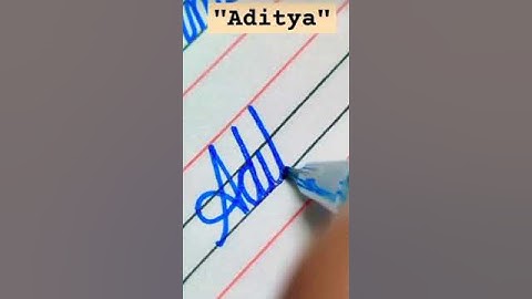 "Aditya"name in cursive handwriting for you easy to pencil drawing #shorts .