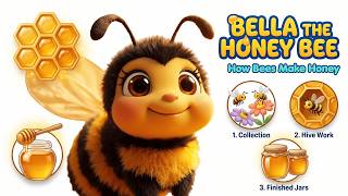 How Do Bees Make Honey Bella the Honey Bee Story for Kids | Pollination Adventure
