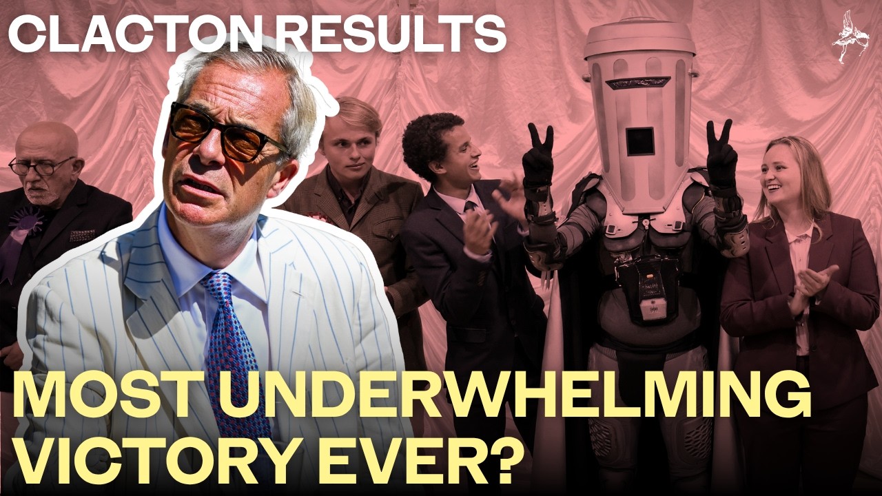 Nigel Farage wins Clacton by-election and receives muted response from crowd