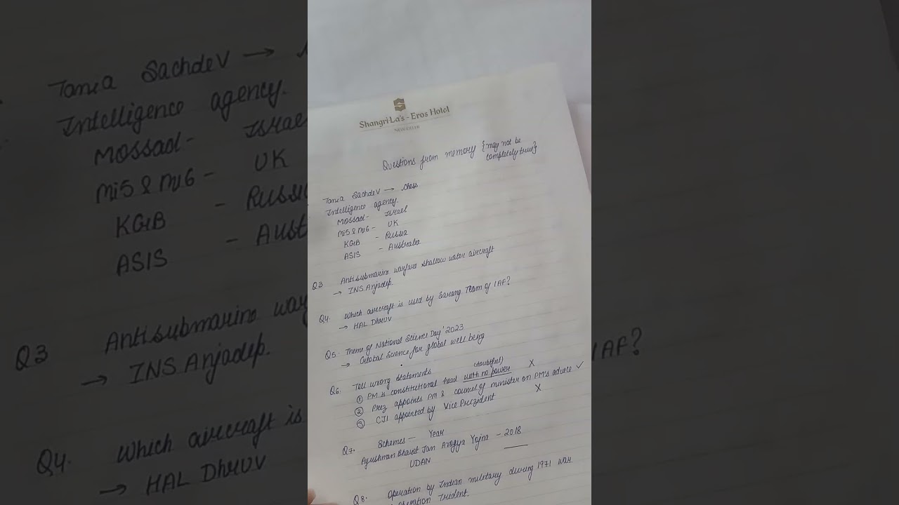 AFCAT 2 2023 SHIFT 1 General awareness (memory based)