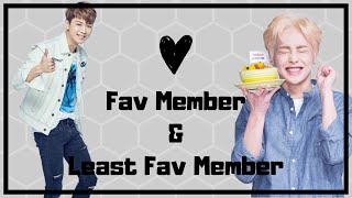 Fav Member & least Fav Member - Kpop Boygroups