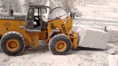 16ton block handler  forklift loader is working at quarry XIAJIN MACHINERY FORKLIFT LOADER