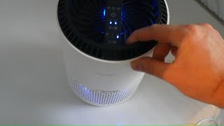 AROEVE Luchtreiniger met H13 HEPA 3-traps filter, luchtreiniger voor slaapkamer, 5 W energieverbruik, stil 22 dB met aroma, vermindert pollen, rook, dierenvacht