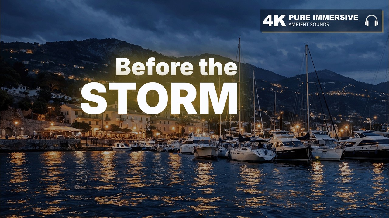 Saint-Jean-Cap-Ferrat Harbor at Blue Hour | Windy Evening Walk 4K