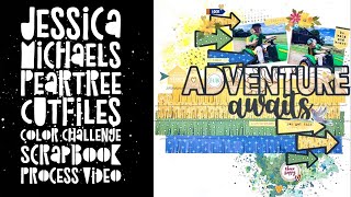 Scrapbook Process Video - Mixed Media And Backing A Cutfile- Peartree Cutfiles