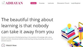 Demo Video of An Online E-Learning Platform