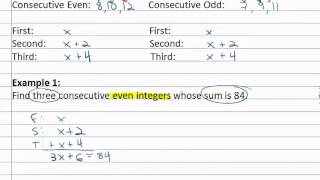 7.6c - Consecutive Even/Odd Integers
