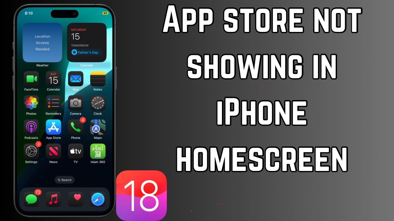 How to Fix App Store Not Showing in iPhone HomeScreen | 2024 - YouTube