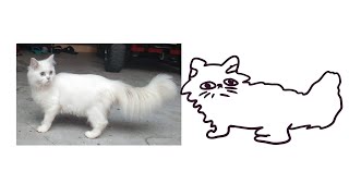 drawing my cat until he becomes an incomprehensible baguette