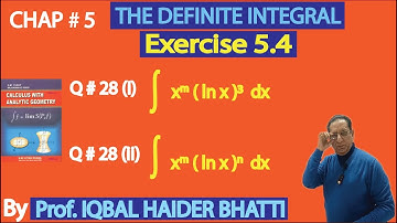 Ch#5|The Definite Integral| Ex 5.4 Q 28 (i) & (ii) |Calculus & Analytic Geometry by SM Yusuf Lec 43