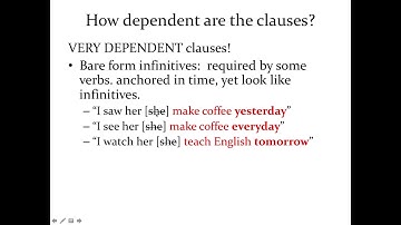 Multiclause sentences