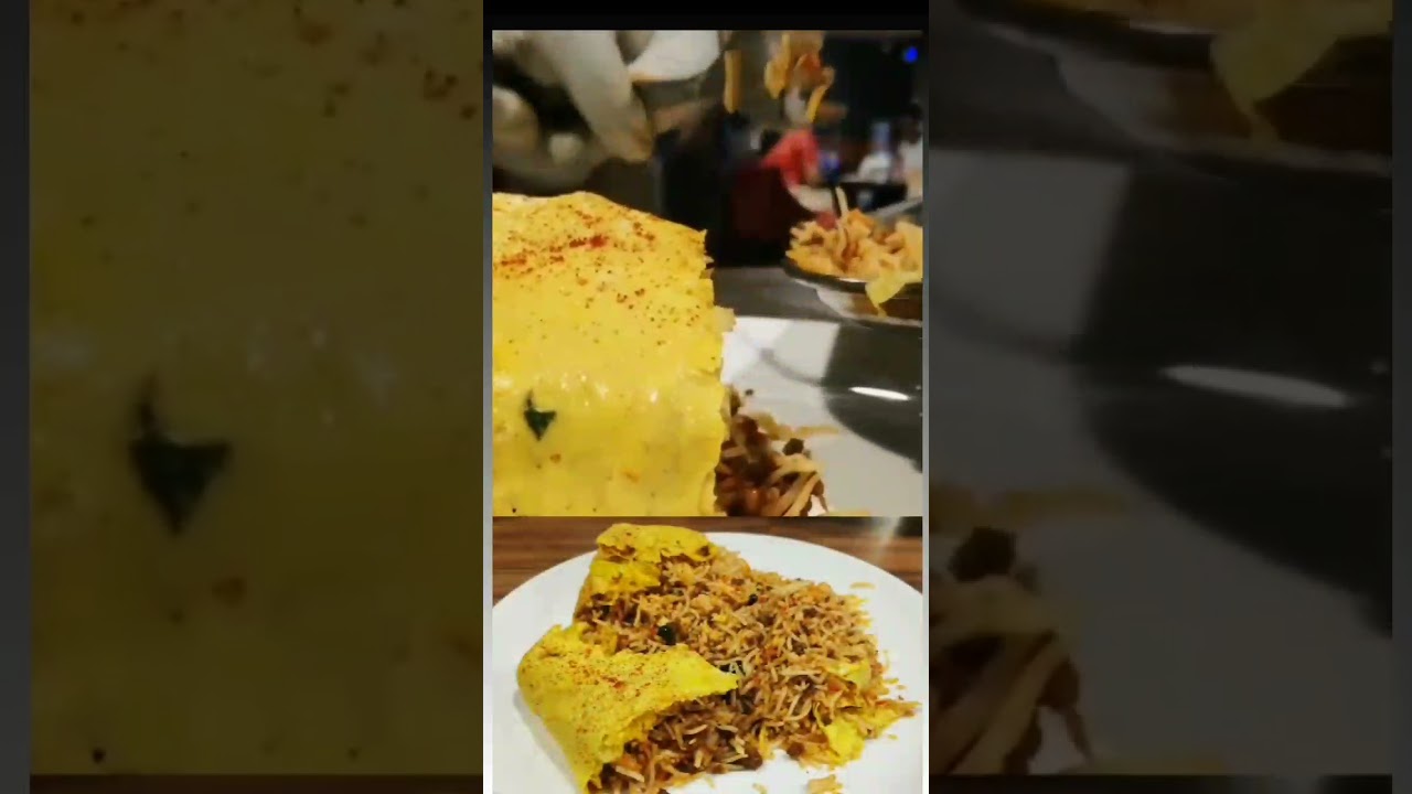 MLA POTLAM BIRYANI, (combination of mutton kheema & prawn biryani wrapped in an omelette) #food