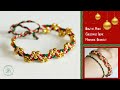 How to Make Christmas Theme Macrame Bracelet (Beginner Friendly)