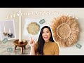 ANTHROPOLOGIE DIY DUPES FOR WAY LESS | Faux Brass Candle Holder + Fringe Boho Wall Art Home Decor