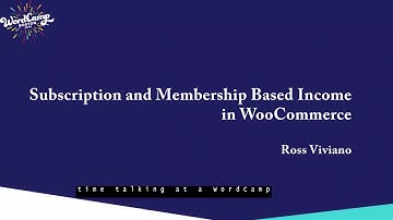 Subscription and Membership Based Income